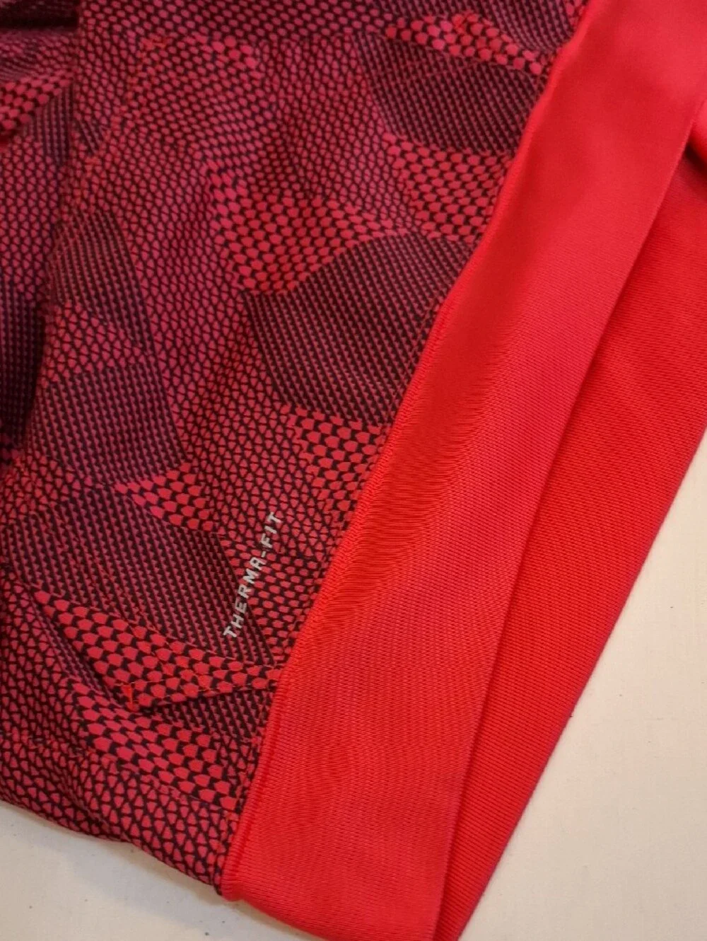 Nike Red and Black Geometric Patterned Kids Hoodie